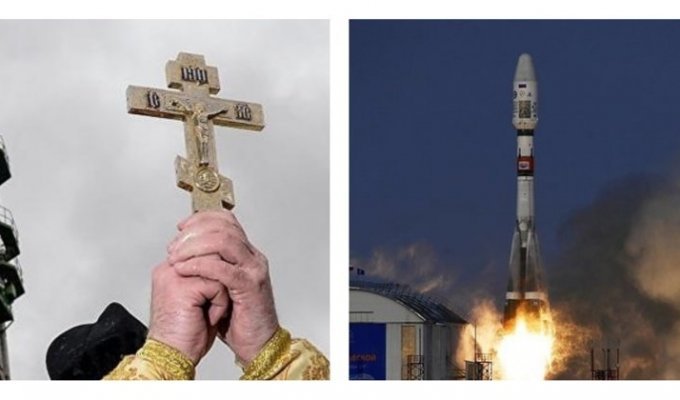 Освящали и будем освящать: РПЦ будет продолжать "сотрудничество" с Роскосмосом (6 фото)