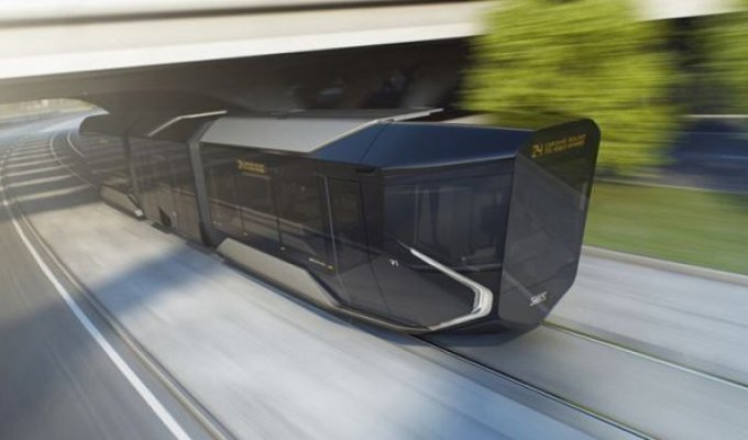Планы на массовое производство городского трамвая будущего R1 (26 фото)