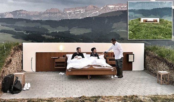 В швейцарском отеле без стен и крыши нет отбоя от постояльцев! (8 фото + 1 видео)