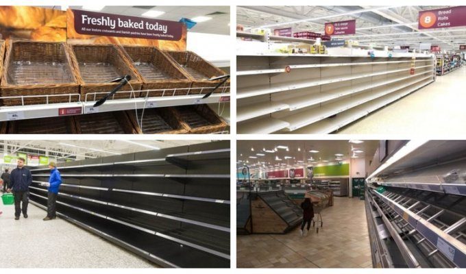 Непогода оставила британцев без хлеба и молока (12 фото)