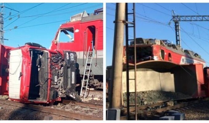Крупная авария на Забайкальской железной дороге (3 фото)