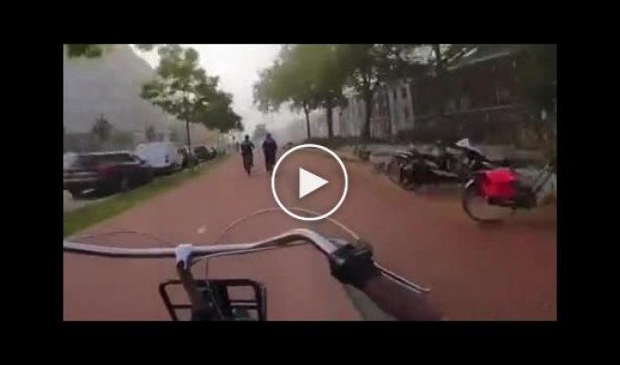 Инфраструктура для велосипедистов в городе Делфт, Нидерланды