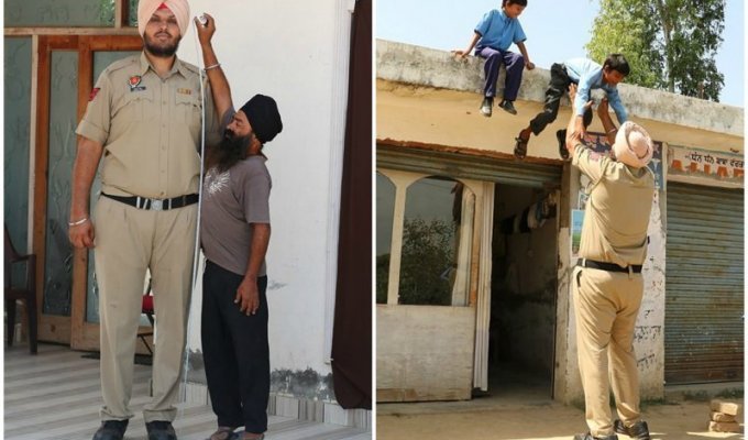 В Индии живет самый высокий в мире полицейский (14 фото)