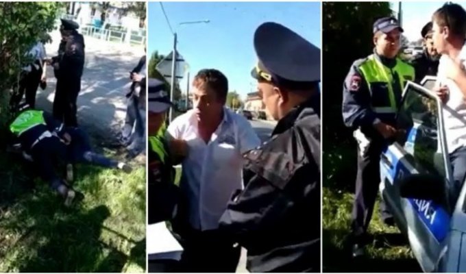 Ручка с исчезающими чернилами: в Краснодарском крае полиция грубо задержала водителя автобуса (1 фото + 1 видео)