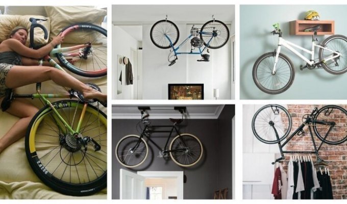 Классные идеи для хранения велосипеда (21 фото)