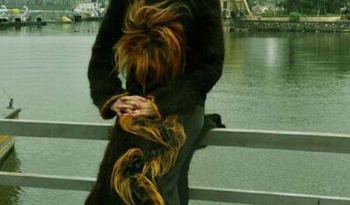 Платье из одного миллиона метров человеческих волос (11 фото)