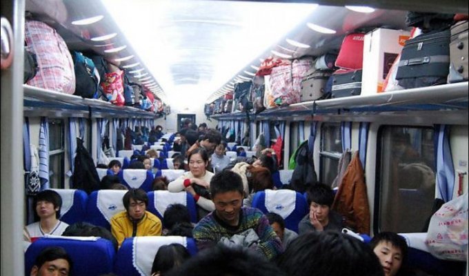 В китайских поездах (14 фотографий)