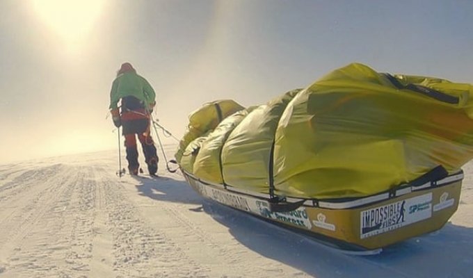Экстремал Колин О Брэди стал первым человеком в истории, который пересек Антарктиду в одиночку на лыжах (14 фото)