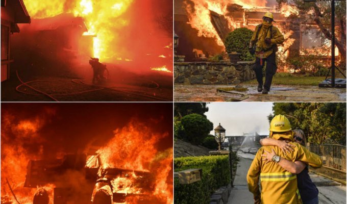 Масштабные пожары в Калифорнии (23 фото)