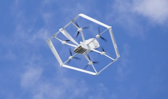 Американская компания анонсировала доставку товаров с помощью дрона (3 фото)