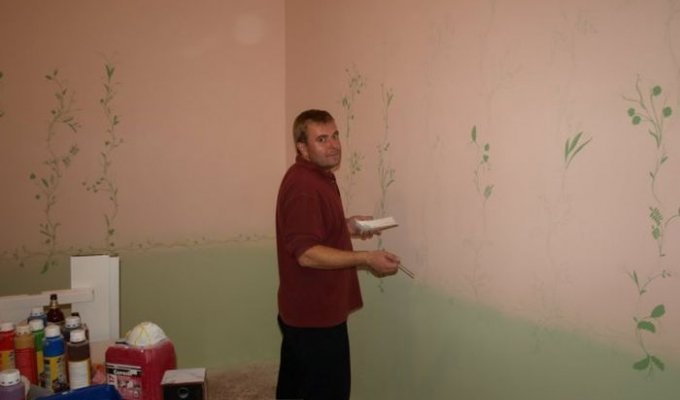 Разрисовал стены в комнате дочки (13 фото)