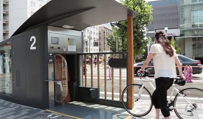 ECO Cycle — автоматизированный подземный паркинг для велосипедов в Японии (7 фото + 1 видео)