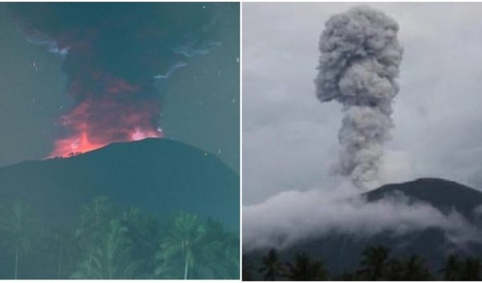 На острове с населением в 200 тыс. человек началось извержение вулкана (4 фото + 1 видео)