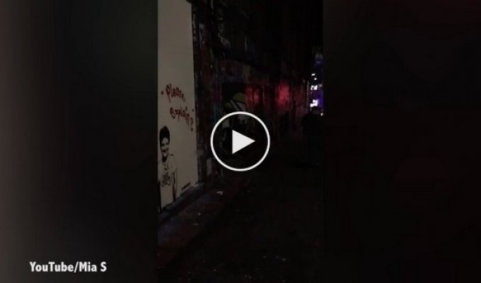 В Мельбурне сняли на видео таинственного художника Бэнкси 