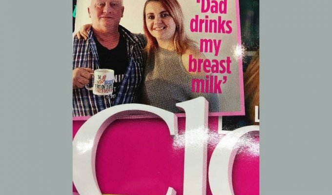 Отец пьет грудное молоко дочери в попытке победить рак кишечника (2 фото)