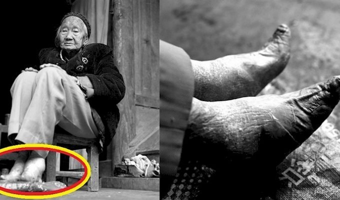 Последние китаянки с "лотосовыми ножками" (14 фото)