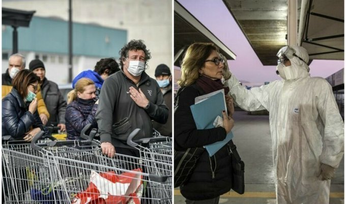 Италия закрыла все магазины, и хочет ввести возрастное ограничение на лечение коронавируса (25 фото)