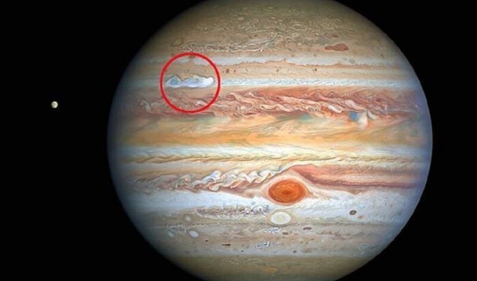 Новые фотографии Юпитера показали формирование мощного шторма (5 фото + 1 видео)