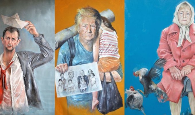 Сирийский художник дал мировым лидерам ощутить, что значит быть беженцем (15 фото)