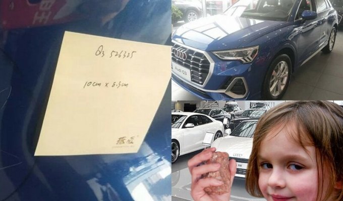 Трехлетняя китаянка повредила в автосалоне Audi 10 машин на 1,8 миллиона рублей (3 фото)
