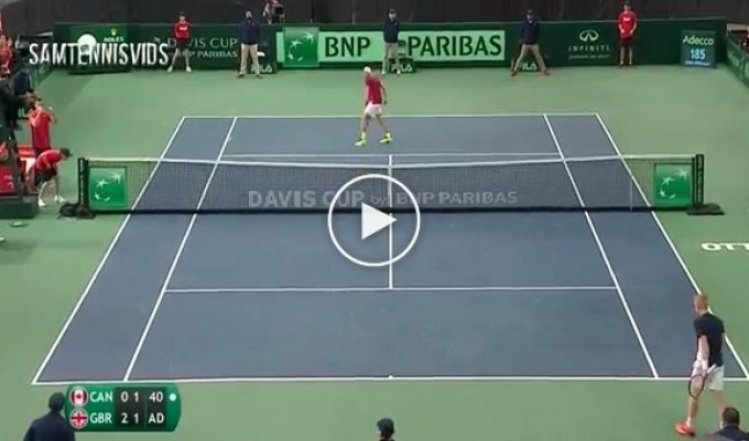 Канадский теннисист Денис Шаповалов травмировал главного судью в матче Кубка Дэвиса