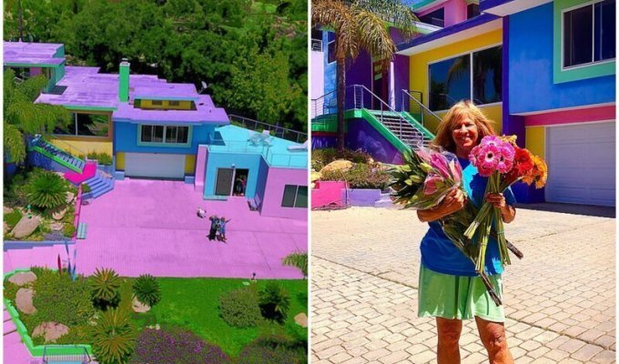 Американка превратила свой скучный дом в радужную феерию (16 фото)