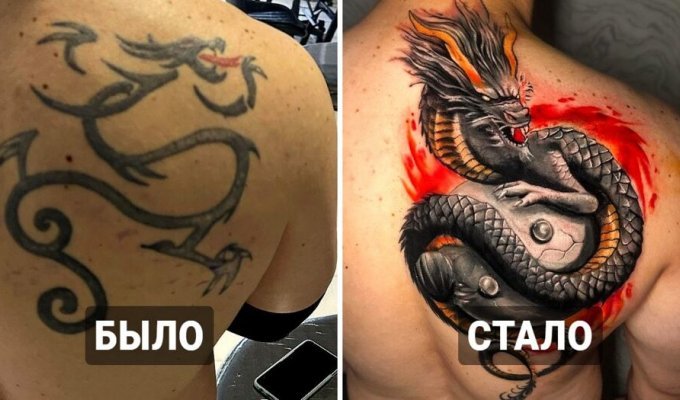 15 случаев, когда мастера с золотыми руками исправили откровенно неудачные татуировки (16 фото)