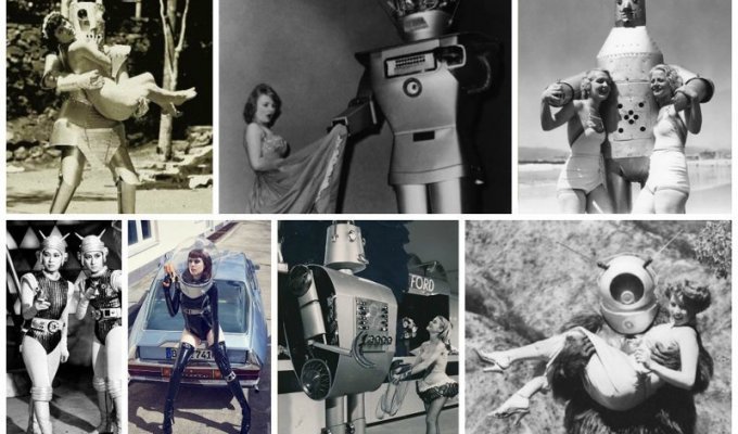 Ретро любовь - космические фантазии о девушках и роботах (27 фото)
