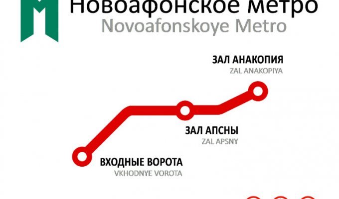 Схема Абхазского метрополитена (6 фото)