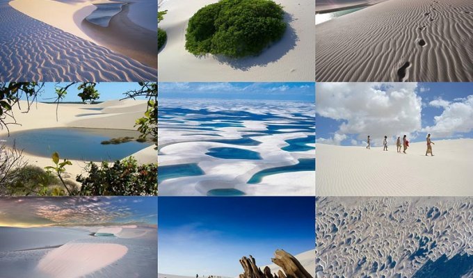 Простыни Мараньяна: Белые пески Lencois Maranhenses Бразилии