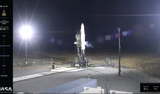 Ракета Astra впервые вышла на орбиту после 4-го тестового пуска (4 фото + 1 видео)