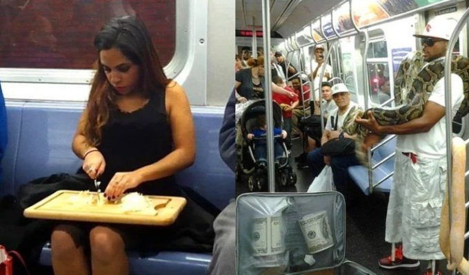 20 «забористых» фото из метро, способных вызвать удивление (26 фото)