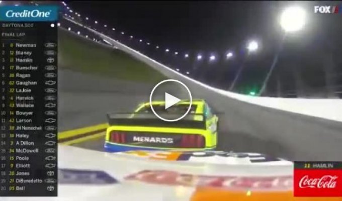 Жесткая авария на гонке NASCAR