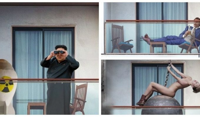 Мастер фотошопа помещает героев известных мемов на балкон дома (23 фото)