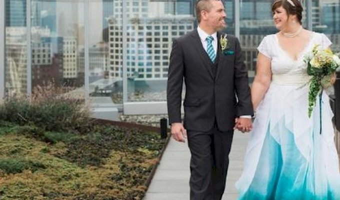 "Градиентные" свадебные платья: последний писк моды (13 фото)