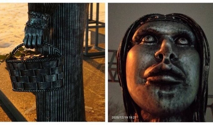 В Нововоронеже установили памятник Алёнке в духе постапокалипсиса (7 фото + 4 видео)