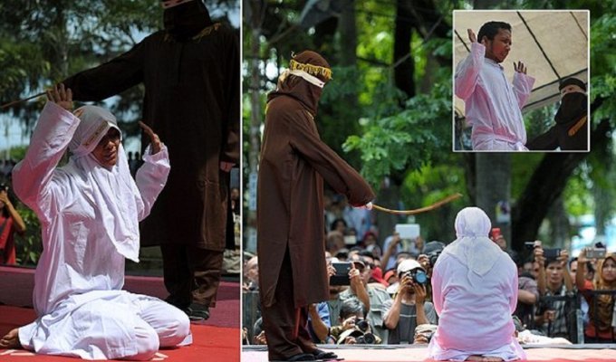 Кнут за любовь: как в Индонезии наказывают за адьюльтер (9 фото)