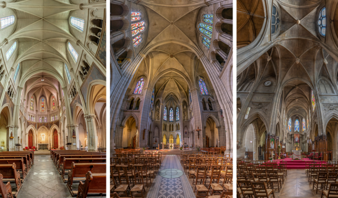 Вертикальные панорамы парижских соборов в объективе Ричарда Силвера (19 фото)