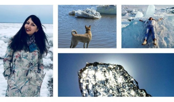 Главное, чтобы загар лег правильно: жители Крайнего Севера делятся своими фото на фоне льдин (15 фото)