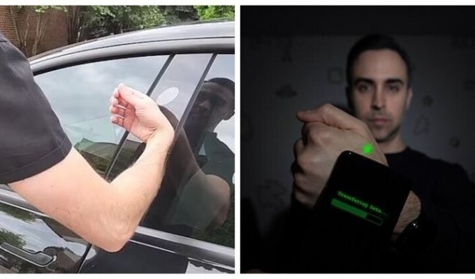 Американец имплантировал в руку электронный ключ от Tesla (6 фото + 3 видео)