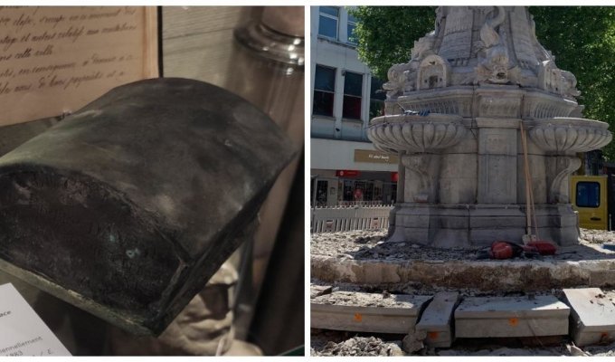 В бельгийском фонтане нашли шкатулку с сердцем мэра (7 фото)