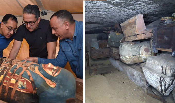 В Египте нашли огромный тайник с древними саркофагами возрастом 2500 лет (15 фото)
