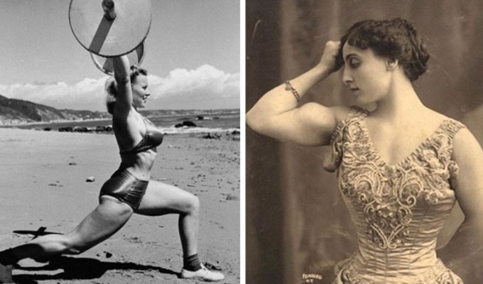 Как выглядели первые женщины-бодибилдеры начала XX века (18 фото)