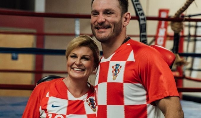 Чемпион UFC Стипе Миочич провел тренировку с президентом Хорватии (6 фото)