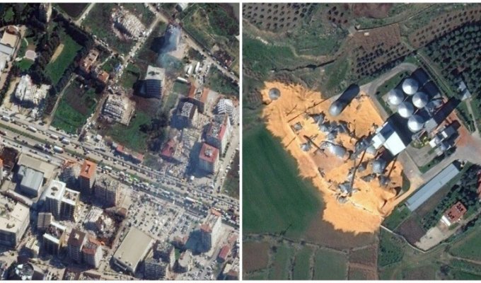 Последствия землетрясения в Турции показали со спутника (7 фото + 1 видео)