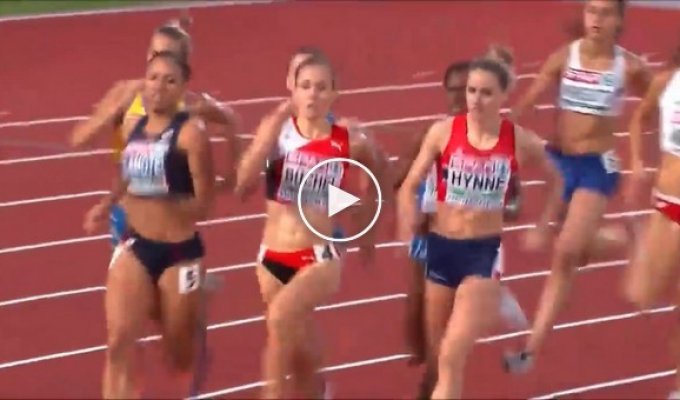 Красивое видео с яркой победой нашей украинки на чемпионате Европы с легкой атлетики