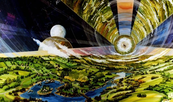 Космические колонии будущего в представлении художников NASA (18 фото)