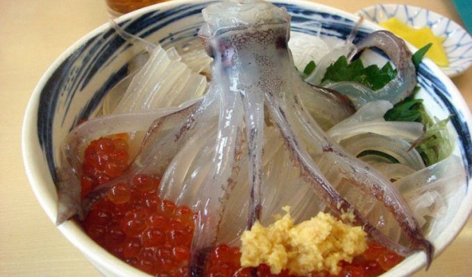 Блюда японской кухни, от которых пропадет аппетит (10 фото)