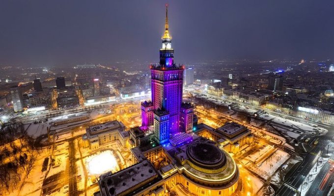 Зимняя Варшава с высоты (40 фото)