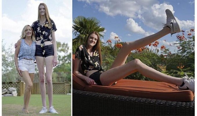 Мэйси Каррин обладательница самых длинных ног в мире (5 фото)